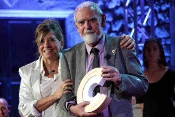 Josep Maixenchs, recollint el Premi Nacional de Cultura el 2013.  